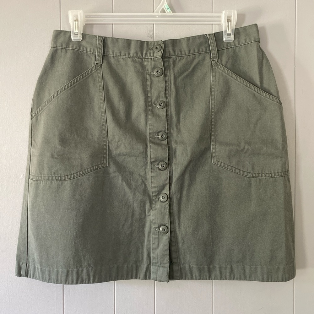 vtg Route 66 army green short skirt